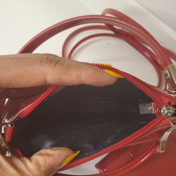 Beijo Red Patent Mini Crossbody Bag - Picture 4 of 6